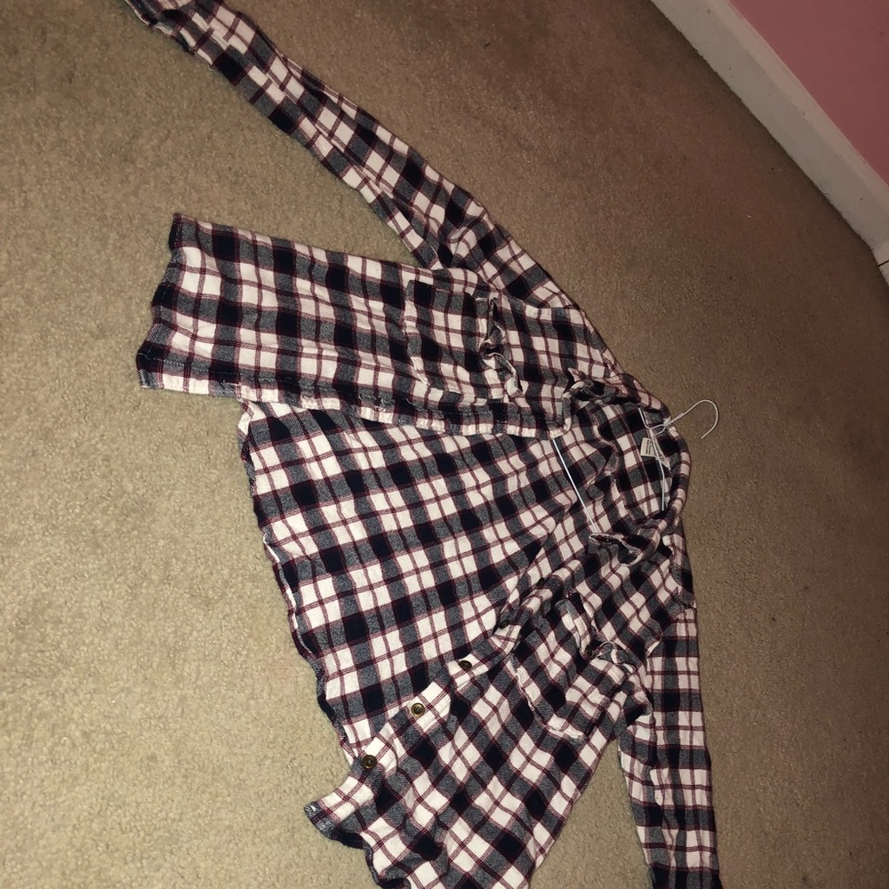 navy red and white flannel
